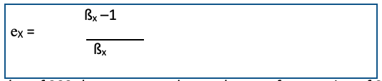 ßx –1 eX = ßxA ß value of 200 thus corresponds to a degree of separation of 99.5 %